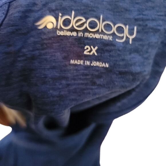 Ideology Women's Plus Size Keyhole-Back Tank Top (Cosmic Cobalt, 2X) - Picture 7 of 8